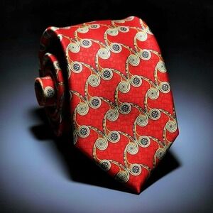 Robert Talbott Best of Class Men's Tie Red Geometric Luxury Silk Necktie Dad USA